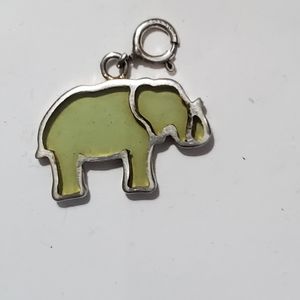 Sterling and glass Elephant